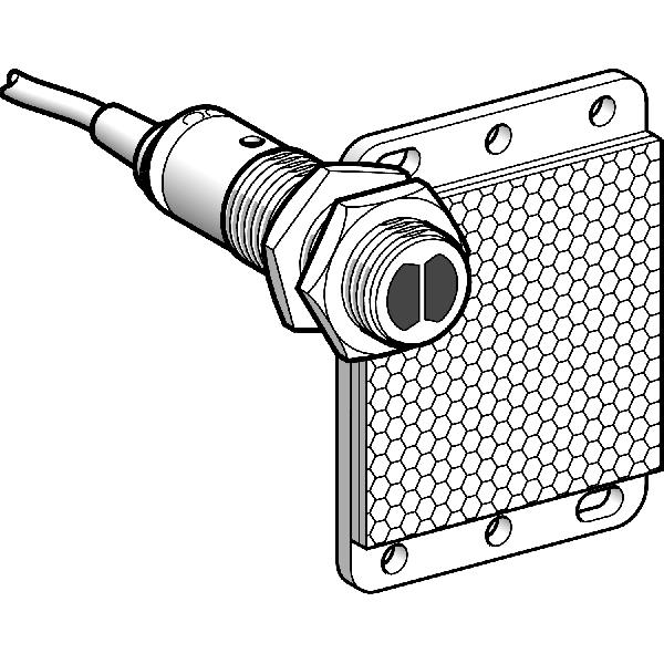 détecteur photoélectrique XU9 reflex polarisé Sn 2 m câble 2m