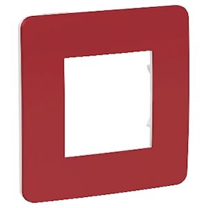 Plaque finition Rouge/Blanc 1P