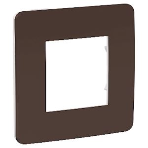 Plaque finition Choco/Blanc 1P