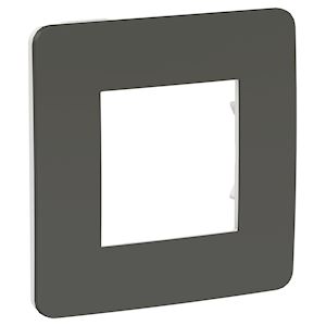 Plaque finition Gris/Blanc 1P