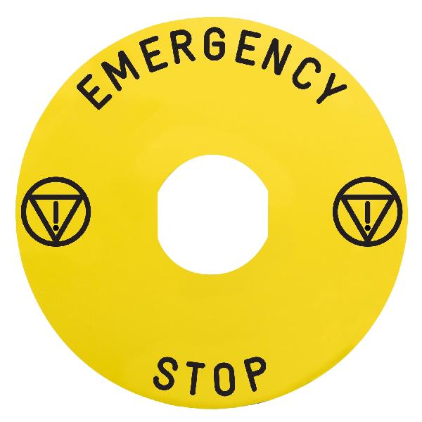 60 jaune EMERGENCY STOP AUlum