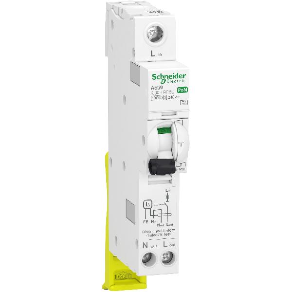 DISJ DIF iC60H plug on neutral - 1PNs - 6A - C - 10000A - 10mA - type A