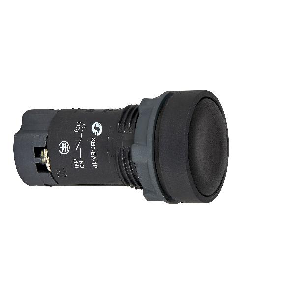 Harmony bouton-poussoir noir Ø22 - pousser-pousser - 1F