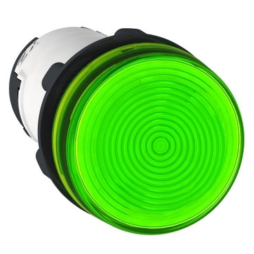 voyant rond diam 22 IP 54 vert lampe BA 9s 230 V cosses