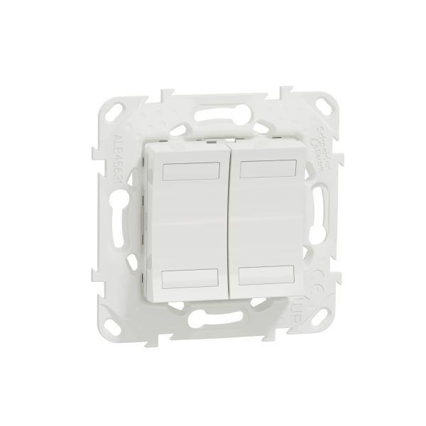 Unica KNX 4BP led blanc +supp