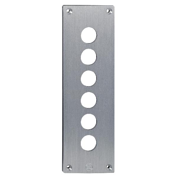 front plate with fixing screws - 72 x 237 mm - 6 cut-outs