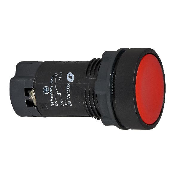 BOUTON POUSS rouge diam 22 à impulsion 1O