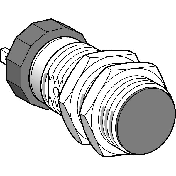 détecteur inductif XS1 cylindrique M30 Sn 10 mm connecteur DIN