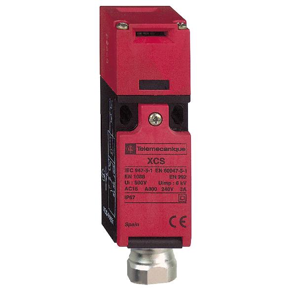 plastic safety switch XCSPA - 1 NC + 1 NC- snap action - 1 entry tapped 1/2" NPT