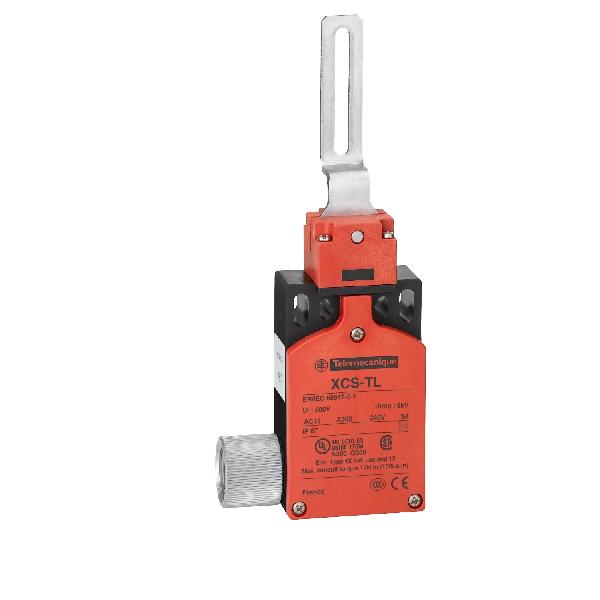 safety switch XCSTL - elbowed flush lever - centred - 1NC+2NO -1/2"NPT