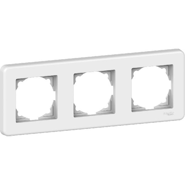 Leona - horizontal 3-gang frame - white