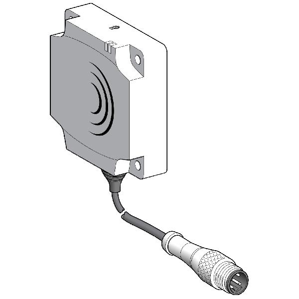 détecteur inductif XS8 plat forme D DIN Sn 60 mm connecteur ½