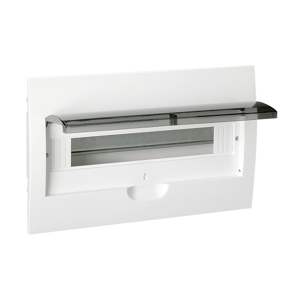 Mini Pragma flush enclosure - IP 40 - 1 x 18 modules - transparent door