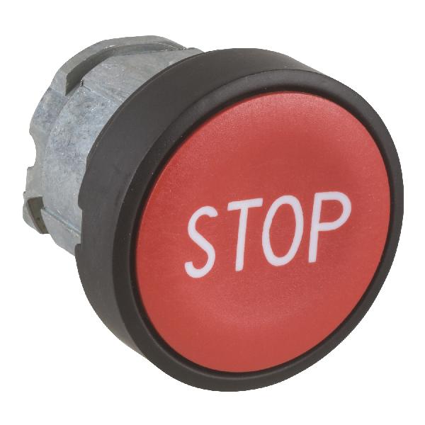 tête bouton poussoir diam 22 rouge STOP