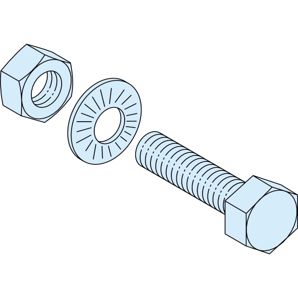 20 BOULONS M8X25 BARRES