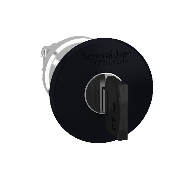 black Ø40 mushroom pushbutton head Ø22 latching key release