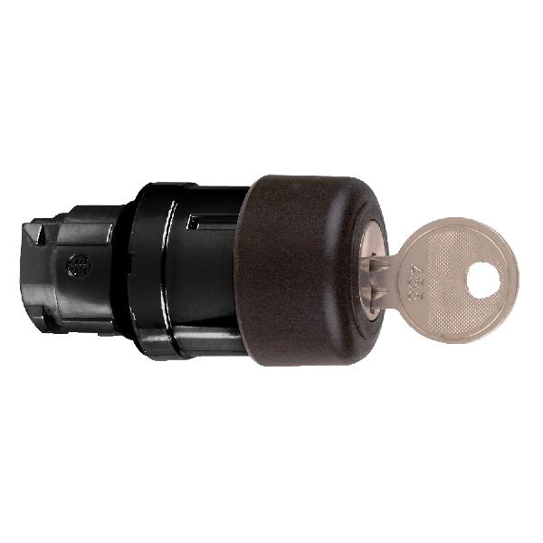 tête pour arrêt d urgence diam 30 mm déverrouillage par clé diam 22 noir