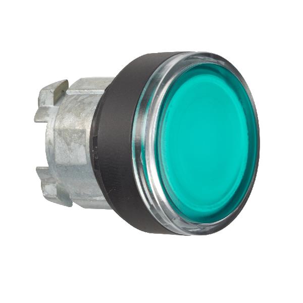 tête bouton poussoir LUMIN diam 22 vert