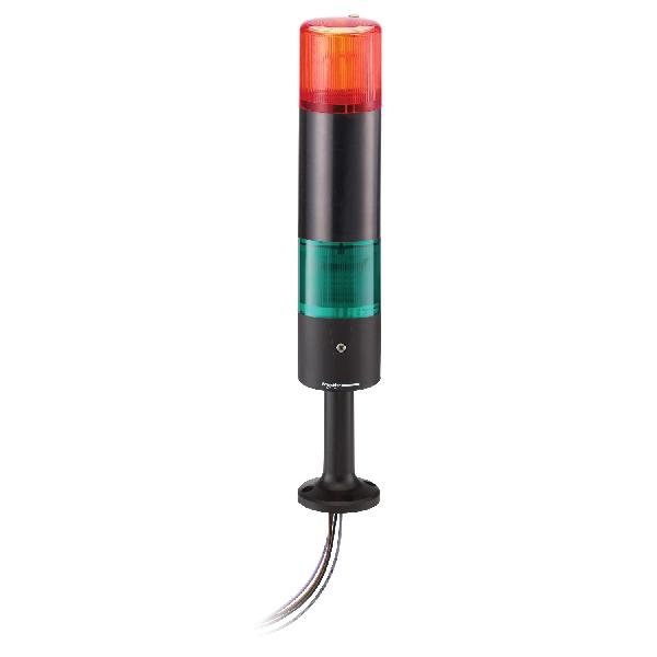 COLONNE 2 ETAGES VERT DEL ET FLASH 5J ROUGE 24V