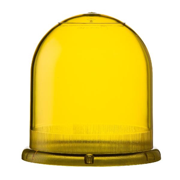 verrine dôme jaune pour feu à miroir rotatif diam 165