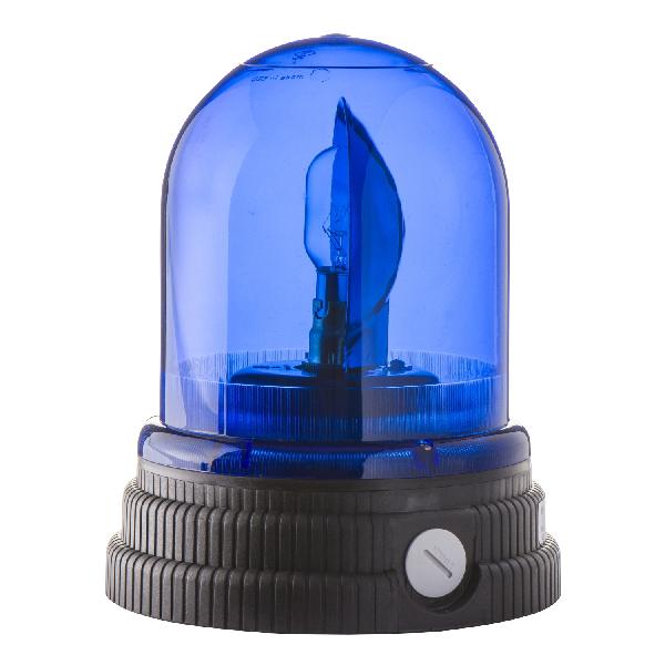 Feux rotatif à miroir lampe incandescence BLEU 24V AC, diamètre 130, IP65