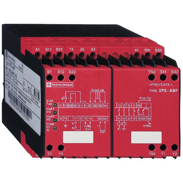 3 circuits de sécurité, 1 contact O, 2 sorties statiques, 115VCA