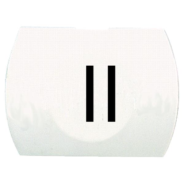 cabochon lisse II - blanc pour poussoir rectangulaire Ø 16