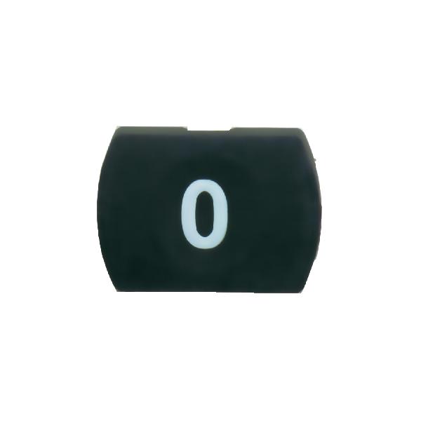 capsule lisse 0 noir pour poussoir rectangulaire diam 16