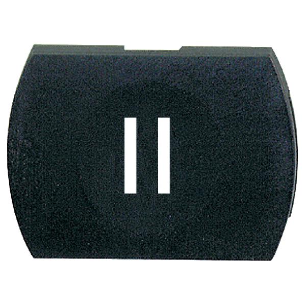 black cap marked II for rectangular non illuminated pushbutton Ø16