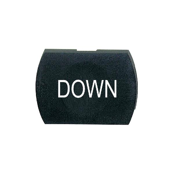 cabochon lisse DOWN - noirpour poussoir rectangulaire Ø16