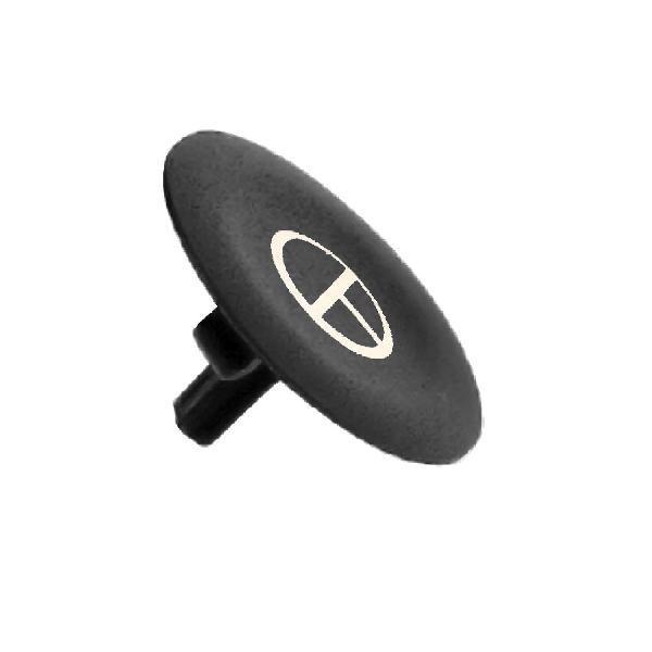 capsule lisse T (test) noir pour poussoir rond diam 22