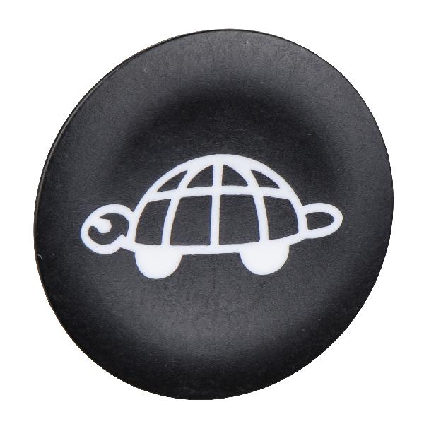 black color cap for pushbuttton with white color tortoise marking