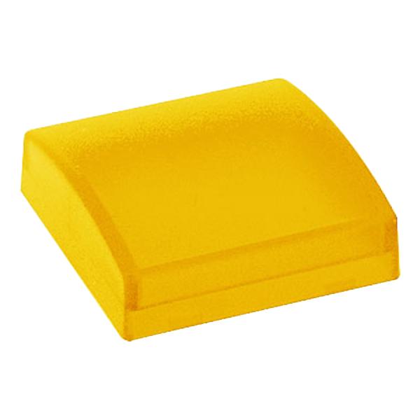 cabochon lisse - jaune pour poussoir LUMIN carré Ø 22