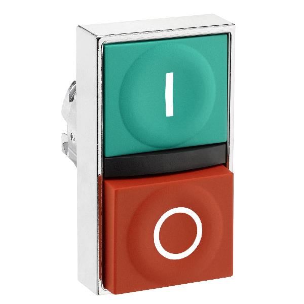 tête bouton poussoir diam 22 vert rouge I