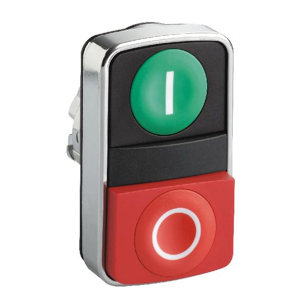 tête bouton poussoir diam 22 vert rouge I