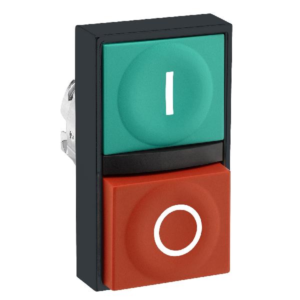 tête bouton poussoir diam 22 vert rouge I