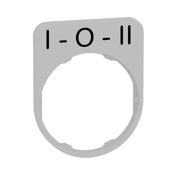 LEGEND PLATE WITH I-O-II