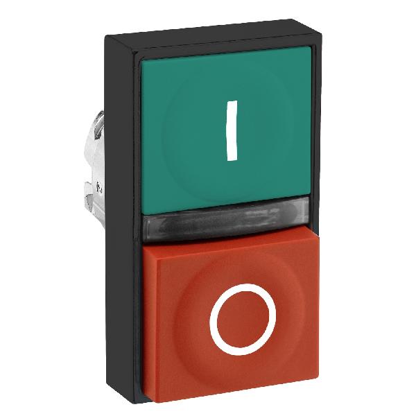 tête bouton poussoir diam 22 vert rouge OI