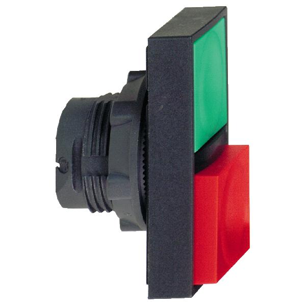 tête bouton poussoir diam 22 vert rouge