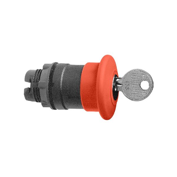 red Ø40 Emergency switching off pushbutton head Ø22 latching key release