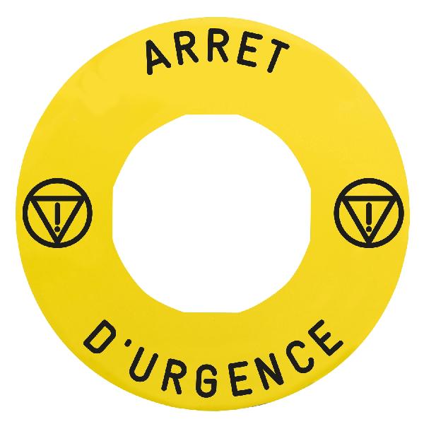 ETIQUETTE JAUNE ARRET D U