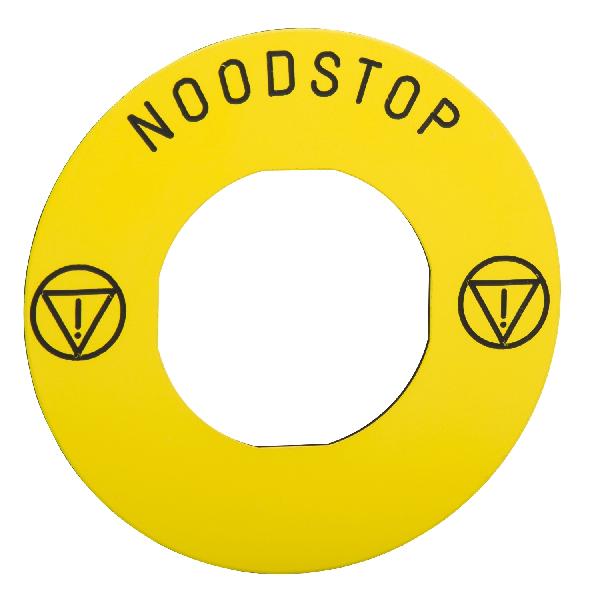 ETIQUETTE JAUNE NOODSTOP