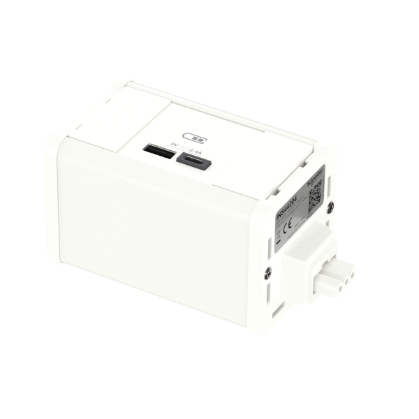 Module M USB A+C - Blanc