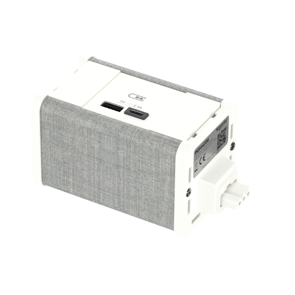 Module M USB A+C - Blanc/Tissu