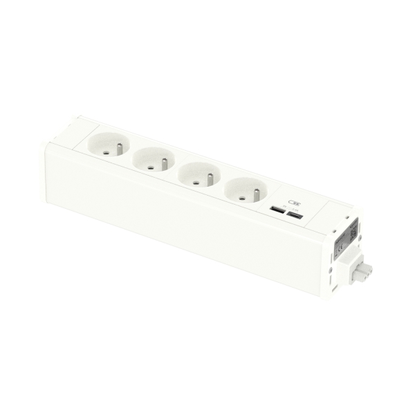 Module M 4PC+USB A+C - Blanc