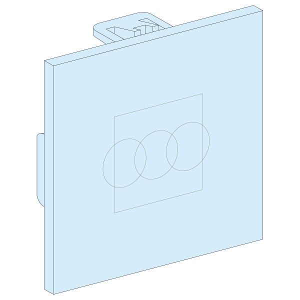 Obtur. plastron métal. 72x72