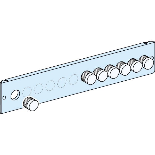 Plastron voyant bouton 2M L600