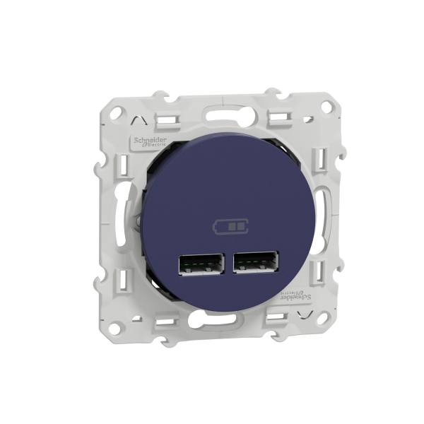 ODACE CHARGEUR USB 2.1 COBALT