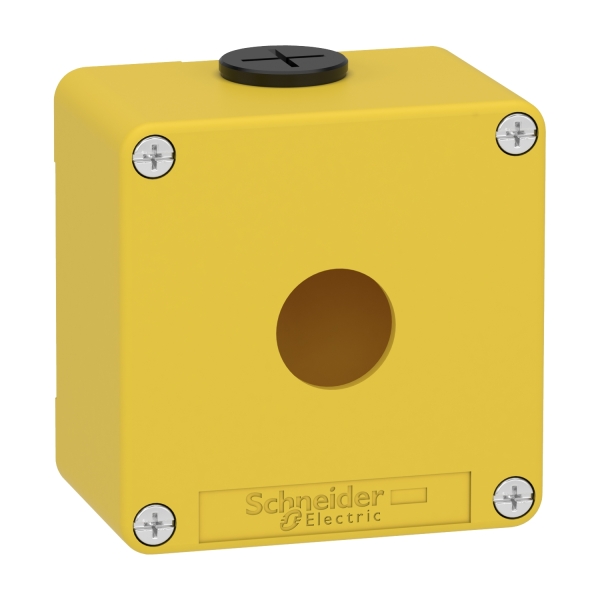 Boitier vide jaune 1 trou 22mm