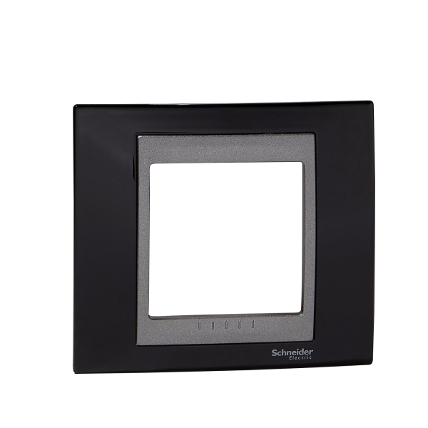 Unica Top Noir Rhodium liseré Graphite plaque de finition 1 post